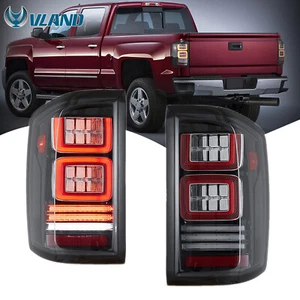 Full LED Clear Tail Lights Assembly Fit Chevy Silverado1500 2014-2018 Clear Lens - Picture 1 of 12