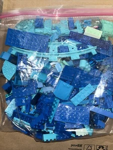LEGO BULK Lot Bricks All Size Sorted By Color 1 LB or Full Bag - Shades Of Blue - Picture 1 of 2