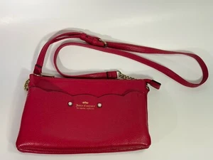 Juicy Couture Red Pebble Faux Leather Women’s Crossbody Purse - Picture 1 of 10