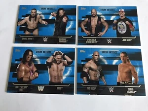 2017 Topps WWE Undisputed Lot of 4 Cards Dream Matches John Cena The Rock +++ - Picture 1 of 2