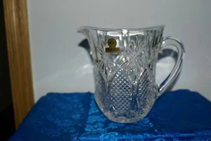 Oneida Royal Crystal Rock Dorico Lead Crystal Pitcher made in Italy - Picture 1 of 3