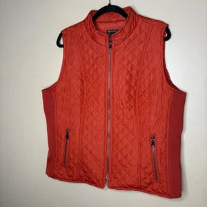 New Directions Women's Full Zip Vest Quilted Lightweight Stretch Outdoors Sz L - Picture 1 of 8