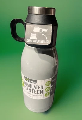 Reduce Insulated Canteen w/ Dual Opening Lid. Vacuum Insulated. 32 Oz. Gray. New - Image 1 of 4