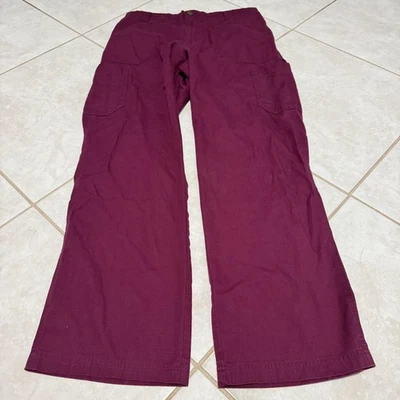 Carhartt Pants Womens Medium Tall Burgundy Ripstop Cargo Work Utility C54108T - Image 1 of 4