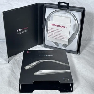 Casque Bluetooth sans fil LG Tone Platinum HBS-1100 Harmon Kardon argent. - Photo 1 sur 21
