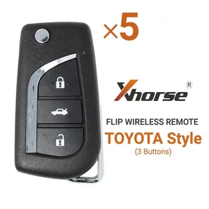 5x Xhorse XNTO00EN Wireless Remote Key For Toyota 3 Buttons for VVDI Key Tool - Picture 1 of 5