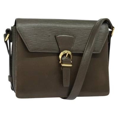 VALENTINO Shoulder Bag Leather Brown Gold Auth bs26800 - Image 1 of 4