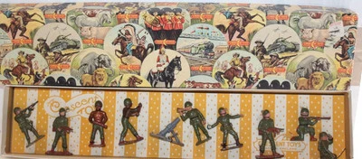 Crescent Toys British Hollowcast Segunda Guerra Mundial Ejército de Estados Unidos GI's en acción años 50 atado en caja Foto 1 de 3