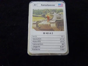 Kartenspiel 70er 24 Karten Spielkarten Kampfpanzer WWII usw - Picture 1 of 11