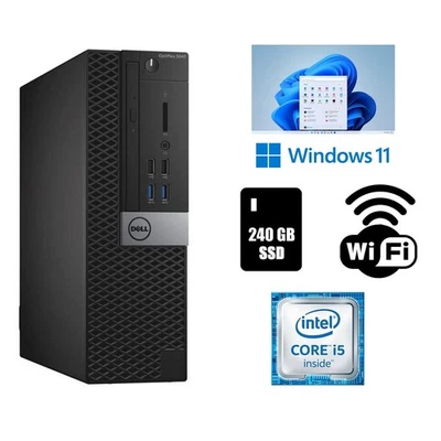 Dell OptiPlex 3040 Core i5 Desktop Computer 16GB RAM 240GB SSD Wi-Fi Windows 11 - Image 1 of 4