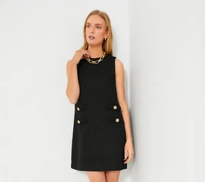 Tuckernuck Womens Tweed Jackie Dress Size XXXL Black Sleeveless Luxury Old Money - Picture 1 of 20