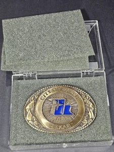 New/Old 1989 Lone Star Buckles City Of Hurst Texas Limited Edition #92 Belt... - Picture 1 of 12