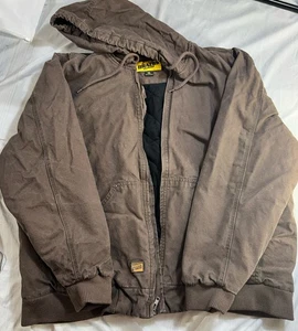 Brazos Jacket Adult Brown Insulated Bomber Canvas Workwear Mens 2XL - Picture 1 of 6