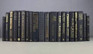 Job Lot 20 Black Hardback Books For Display Or Props, Shop Decor - Imagen 1 de 5