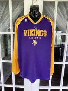 NWT Minnesota Vikings Long Sleeve Shirt Purple & Gold Men’s Size 2XL - Picture 1 of 9