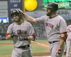 Dustin Pedroia Kevin Youkilis Red Sox pat on helmet 8x10 11x14 16x20 photo 787 - Picture 1 of 1