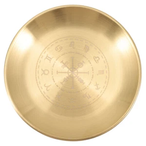 Room Multi-purpose Candle Plate Round Metal Tray Candle Stand - Picture 1 of 6