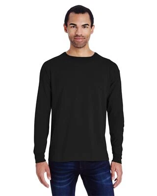 Hanes Mens ComfortWash 100% Cotton Long Sleeve Garment-Dyed T-Shirt GDH200 - Image 1 of 2