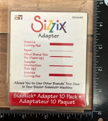 Sizzix Sidekick Adapter 10 Pack For Cutting Machines 654449 - Image 1 of 2