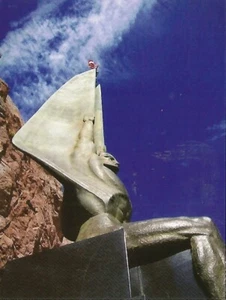 Postal Oskar JW Hansen Figura Alada de la República Presa Hoover Escultura Nevada - Imagen 1 de 1