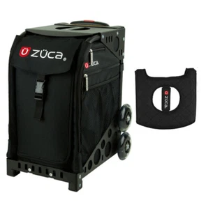 Bolso deportivo Zuca - obsidiana con funda de asiento negra/rosa (ruedas negras no intermitentes) - Imagen 1 de 1