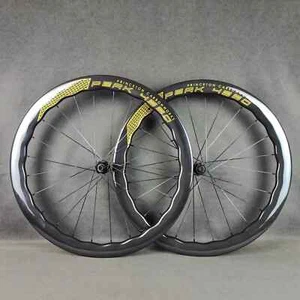 700C Road Carbon Fiber Disc Brake Wheelset with Tubular/Tubeless-Clincher Rims - Picture 1 of 13