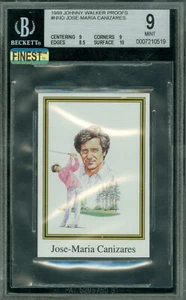 1989 JOHNNY WALKER RYDER CUP JOSE-MARIA CANIZARES PROOF BGS 9 10 MADE MAC FINEST - Picture 1 of 2