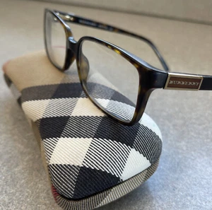Burberry B2106 3002 Eyeglass Frame Brown Tortoise Shell Rectangle 54-16-140 CASE - Picture 1 of 12
