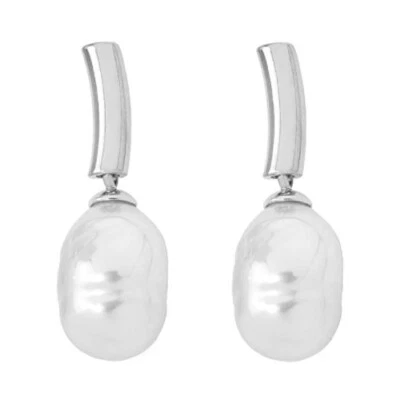 Orecchini Majorica Perle Colore Bianco Barocca Argento 09287.01.2.E00.000.1 - Immagine 1 di 4