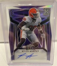 2023 LEAF METAL Purple Prismatic Myles Murphy RC 2/7 AUTO #BA-MM2 BENGALS