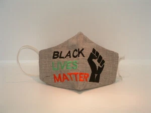 New Adult Grey Black Lives Matter Face Mask - Picture 1 of 3
