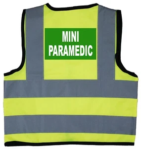 Kinder, Kinder, Kleinkind, Baby Hi Vis Sicherheitsjacke MINI SANITÄTER 0-9 Jahre - Bild 1 von 10