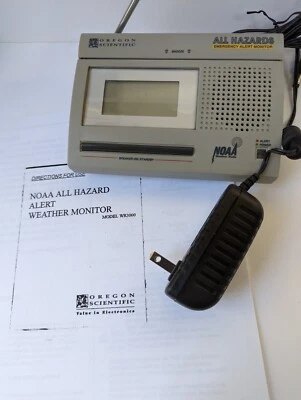NOAA Emergency Weather Radio Alert Monitor Oregon Scientific WR3000 All Hazards - Image 1 of 4
