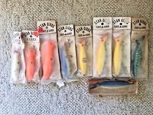 Stan Gibbs Antique lure selection NINE DIFFERENT PLUGS one of a kind assortment - Picture 1 of 3
