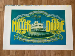 Doobie Brothers Steve Miller Original Test Variant Concert Poster From 1995 Rare - Imagen 1 de 7