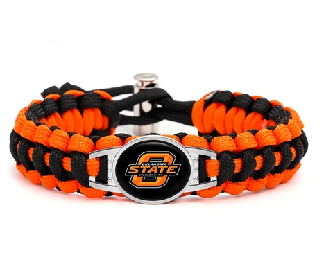 Oklahoma State Cowboys Paracord Adjustable Bracelet Gift for Her Mom Him Dad Cover