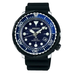 SEIKO ProspeX Sea SNE518P1 Tuna Blue Rubber Solar Diver Watch V157 Save Ocean - Picture 1 of 1