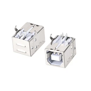 10 Pcs USB Female Type-B Port 4-Pin Right Angle PCB DIP Jack Socket Connectors - Picture 1 of 3
