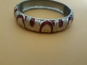 Vintage Chunky Multicolor Bangle Bracelet Clasp  - Picture 1 of 5
