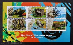 Jersey Stamps "The Great War - 100 Years Part 2" MNH 6 Value Souvenir Sheet 2015 - Picture 1 of 1
