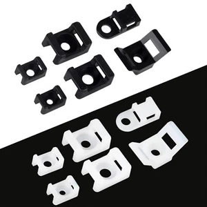 Cable Tie Mounting Base - Black or White - Mount Saddle Type Wire Holder - Picture 1 of 18