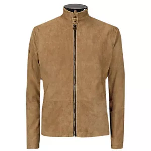 Neu Herren James Bond braunes Wildleder Daniel Craig Marokko Bluse Lederjacke - Bild 1 von 3