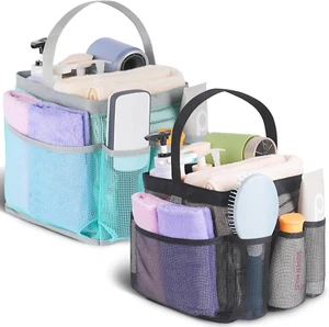 2 Pack Mesh Shower Caddy Portable for College Dorm Room Essentials, Shower Caddy - Picture 1 of 12