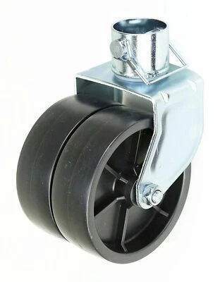 6" Dual Trailer  Jack Caster Wheel With Lock Pin 2000 lbs Swivel 360°  2 Wheels - Image 1 of 3