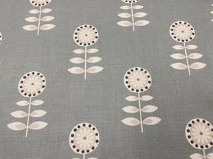 Rushock Floral Cotton Fabric Duckegg Curtain Roman Blind Upholstery Fabric - Picture 1 of 5