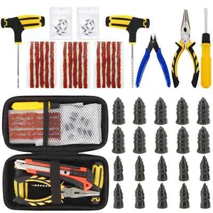 Car Tire Repair Tool Kit Auto Bike Vacuum Tyre Nail Set Scooter Rubber Film Nail - Picture 1 of 29
