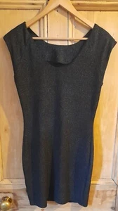 Stretchy Glittery Black Dress Size 14 - Picture 1 of 5