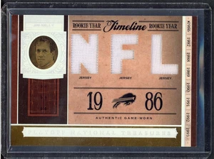 2006 National Treasures Jim Kelly Rookie Timeline Triple Game Trikot 20/49 - Bild 1 von 2