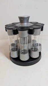 Revolving Spice Holder KitchenArt Never Used 8 bottles Bottom Dispensers - Picture 1 of 10