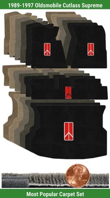 Juego de alfombrillas Ultimat personalizadas para Cutlass Supreme '89-97 con logotipo (4 piezas) #WEA Foto 1 de 4